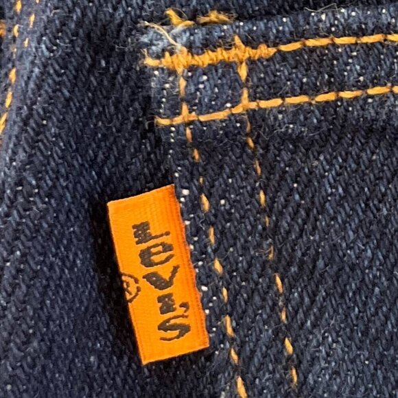 Vintage Orange Tag Levi's Pre-Wash Dark Wash Straight Leg Size 6/24 Length 32 - Picture 8 of 12